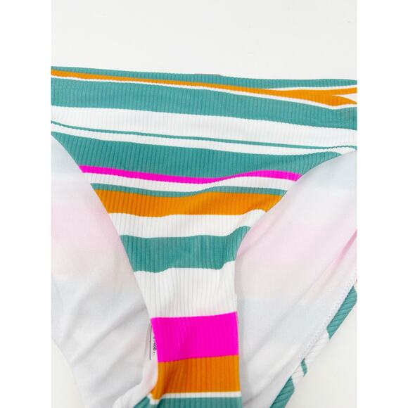 Raisins Multicolor Striped Triple Side Bikini Bottom Large NWT - Picture 4 of 8